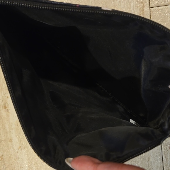 Kate Spade Large Canvas "Twinkle Star" Black Multi-Color Zipper Travel Pouch - Picture 6 of 8